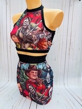 Halloween serial killer cyber punk  Rave Wear Festival co ord Size 12