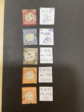 German stamps. 1872. Eagle shields. Michel identified. Used. priced@ £366 #c713