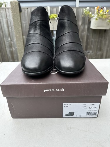 Pavers black leather ladies - pavers,