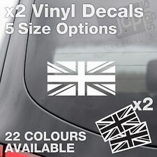 x2 GREAT BRITAIN UNION JACK DECALS - VINYL STICKERS - 6 SIZE OPTIONS 22 COLOURS