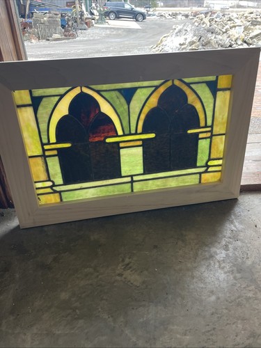 Sg4957 antique stained glass - antique,