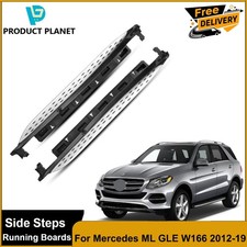 FOR MERCEDES ML GLE W166 2012-18 OEM STYLE ALUMINIUM SIDE STEPS RUNNING BOARDS