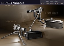 M134 Minigun on Tripod - 1/35, 1/32, 1/24, 1/18, 1/16 resin model