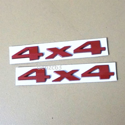 Glossy red 4x4 metal - red, decal