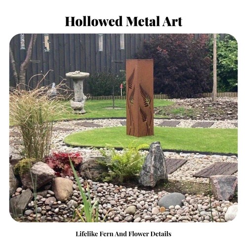 Fern frond garden art stake - fern,
