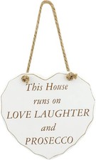 Wooden Heart Wall Sign Plaque