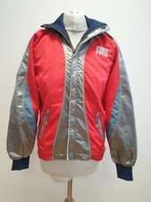 MM976 WOMENS SWIX TECHNICAL WEAR RED GREY ZIPPED JACKET UK 6 XS EU 34
