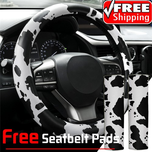 Cow print steering wheel - 15'',
