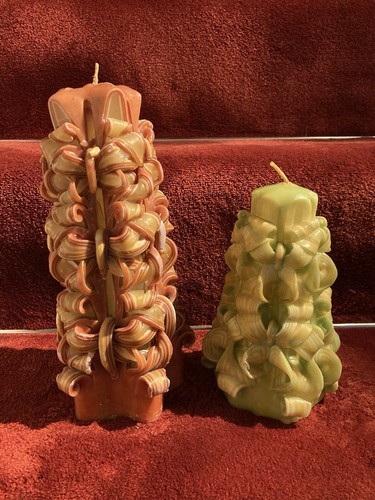 Hand carved candles - candles,