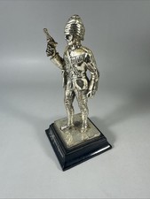 Antiqued Silver Plated Pewter Military Figure - Royal Hampshire ART Foundry
