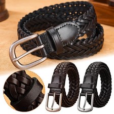 Mens Braided Leather Belt