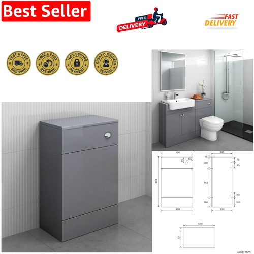 500mm gloss grey white harper - white,