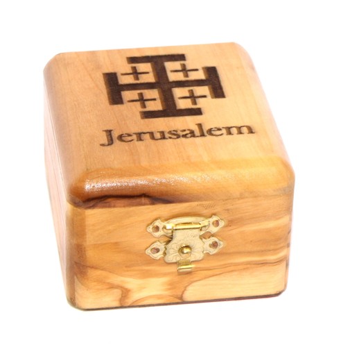 Olive wood rosary - box, with