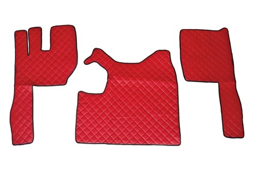 Red eco leather floor - red, eco-leather
