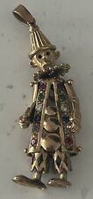 9ct Gold Articulated Clown Pendant 12.9g
