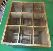 Wooden 9 bottle wine /