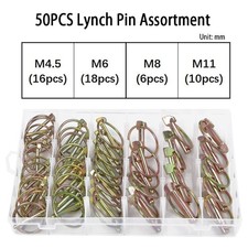 50Pcs Linch Pin Assorted 4.5mm