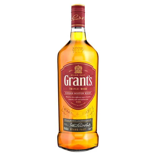 Grants triple wood whisky 1ltr - grants,