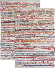 Cotton Chindi Rag Rug 2 Pack