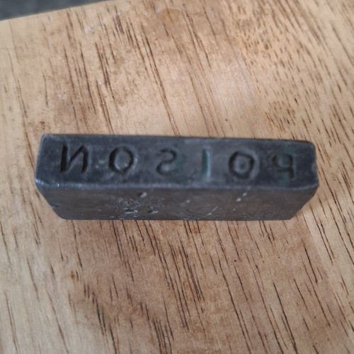 Metal letterpress block - metal,