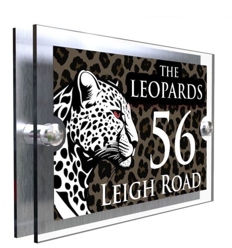 Personalised leopard door sign - personalised,