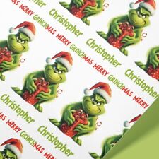 Personalised Grinch Christmas Wrapping Paper | Grinch's Gift Wrap