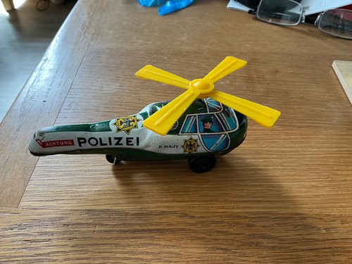 Vintage tinplate polizei - vintage, “polizei”