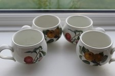 Four Portmeirion Botanic Garden coffee cups