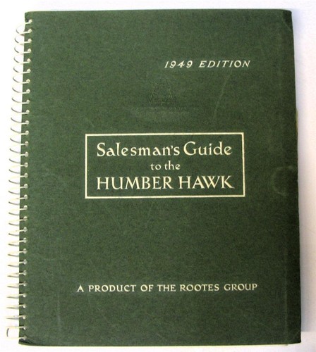 Humber hawk car - hawk, salesmans