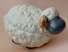 Lakeland Grandma Wilds Woolly The Sheep Ram Biscuit Cookie Jar Barrel
