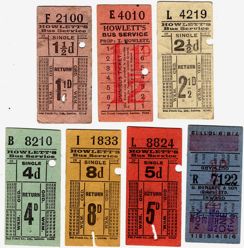 Bus tickets howlett s - tickets, (7):
