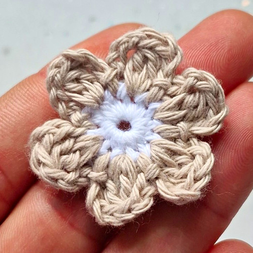 Set crochet flower sew - set, sew-on