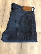 MEN'S HUGO BOSS ORANGE STRETCH JEANS 32" WAIST X 32" LEG BLUE