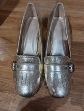 Women's gold evening shoes