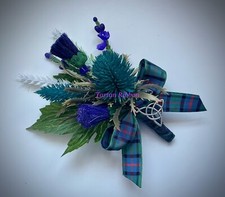 Buttonhole Artificial Thistles