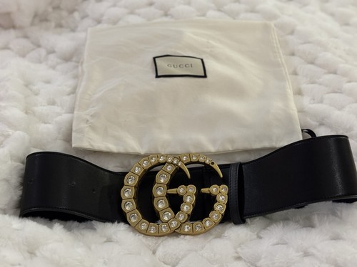 Gucci leather buckel belt - leather,