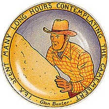 GLEN BAXTER PLATE - TEX SPENT