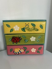 Children's Mini Chest of Drawers Storage Box/craft Colourful Nursery Accessories