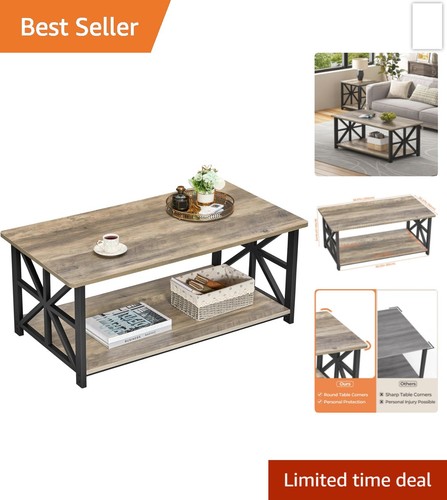 Coffee table tier living - 2-tier,