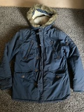 Brave Soul Parka Jacket . Blue