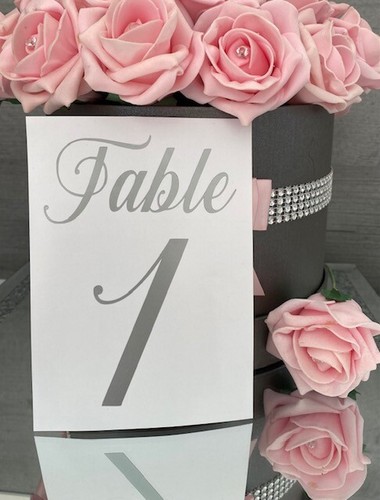 Wedding table numbers decals - numbers,