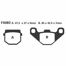 Pair Brake Pads EBC SFA SFA083
