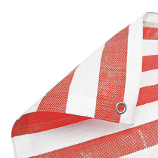 1 x Red White Stripe Tarpaulin