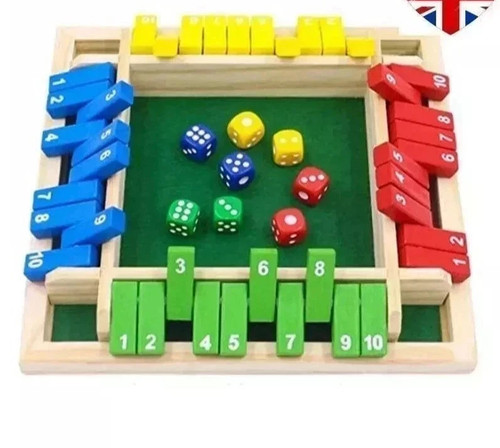 Wooden dice board game shut - dice,