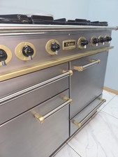 ALL GAS FALCON 110CM RANGE COOKER IN STAINLESS STEEL AND BRASS.  Ref--ED292