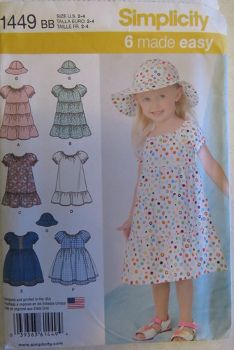 Simplicity 1449 sewing - 1449, pattern