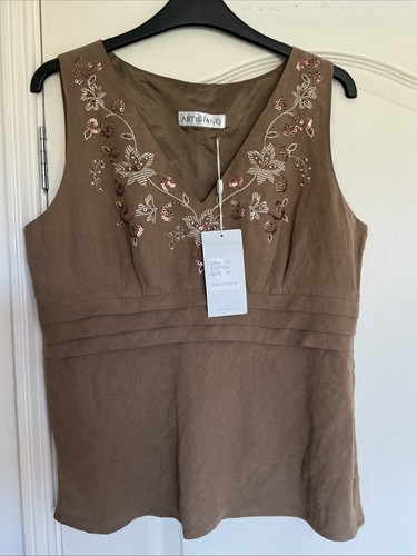 Ladies artigiano brown silk - ladies,