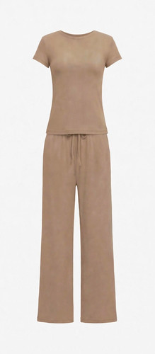 Women khaki 2pc lounge set - women’s,