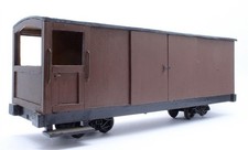 UNKNOWN 'G' GAUGE BROWN COVERED KIT BUILT WOODEN WAGON