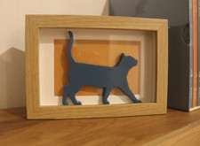 CARIBBEAN BLUE CAT ORANGE art